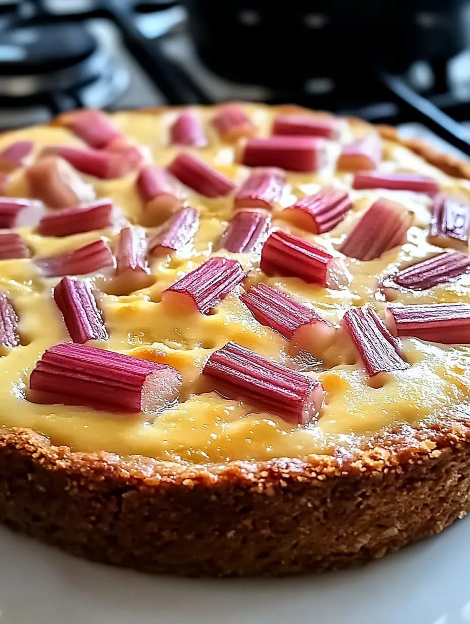 Rhubarb Custard Cake