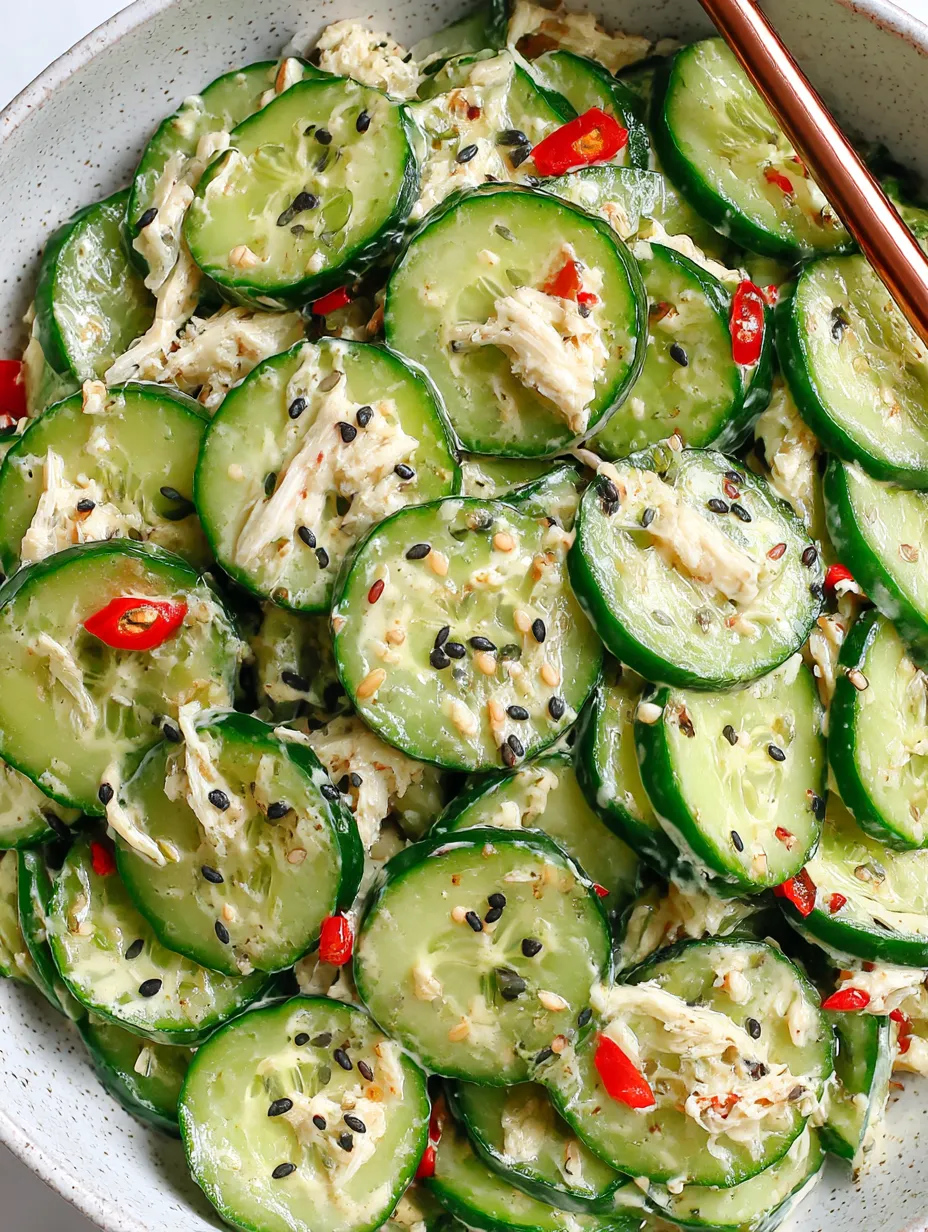 Easy California Roll Cucumber Salad