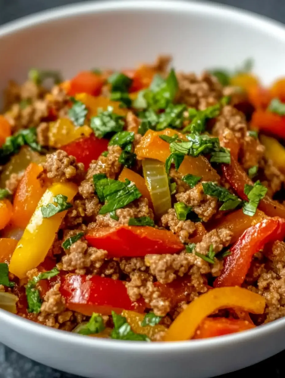 Ground Turkey and Peppers