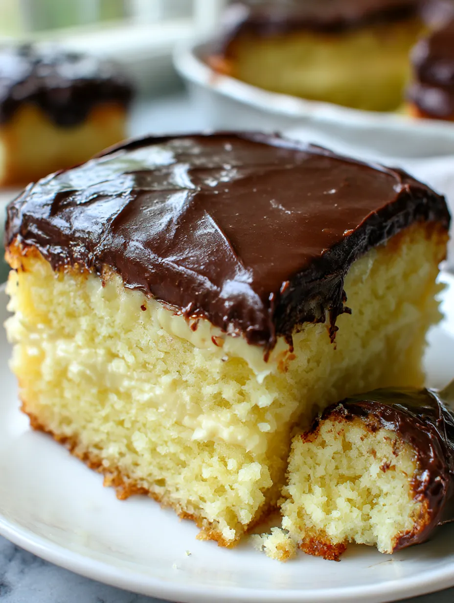 Easy Boston Cream Poke Cake
