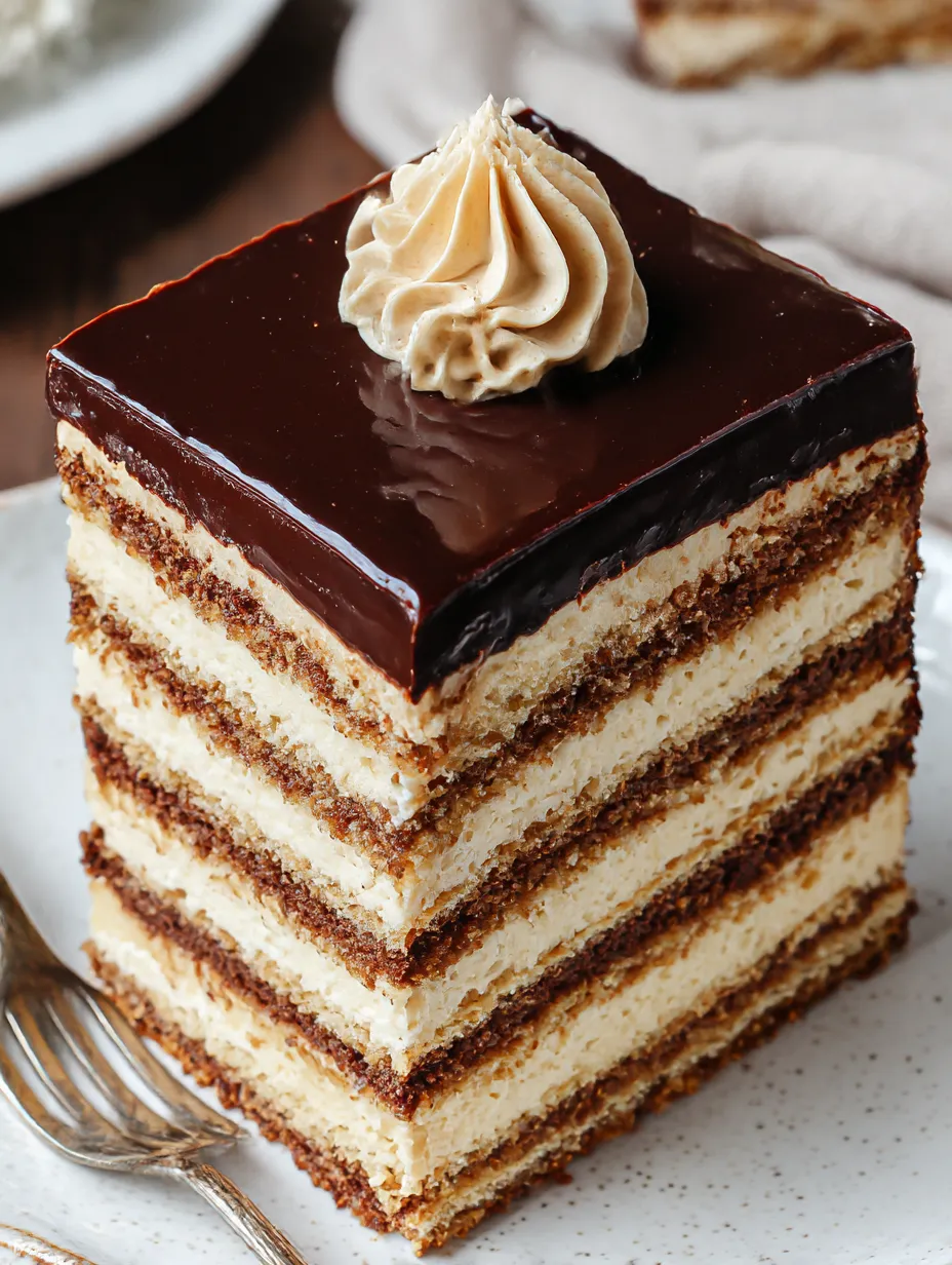 A slice of opera cake.