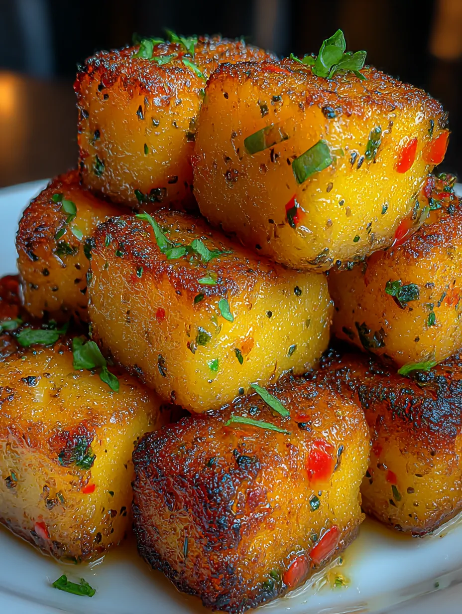A stack of cornbread poppers with a sweet and savory taste.