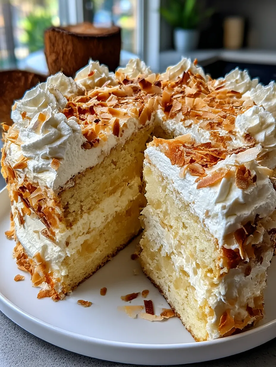 A slice of heavenly pineapple angel food cake.