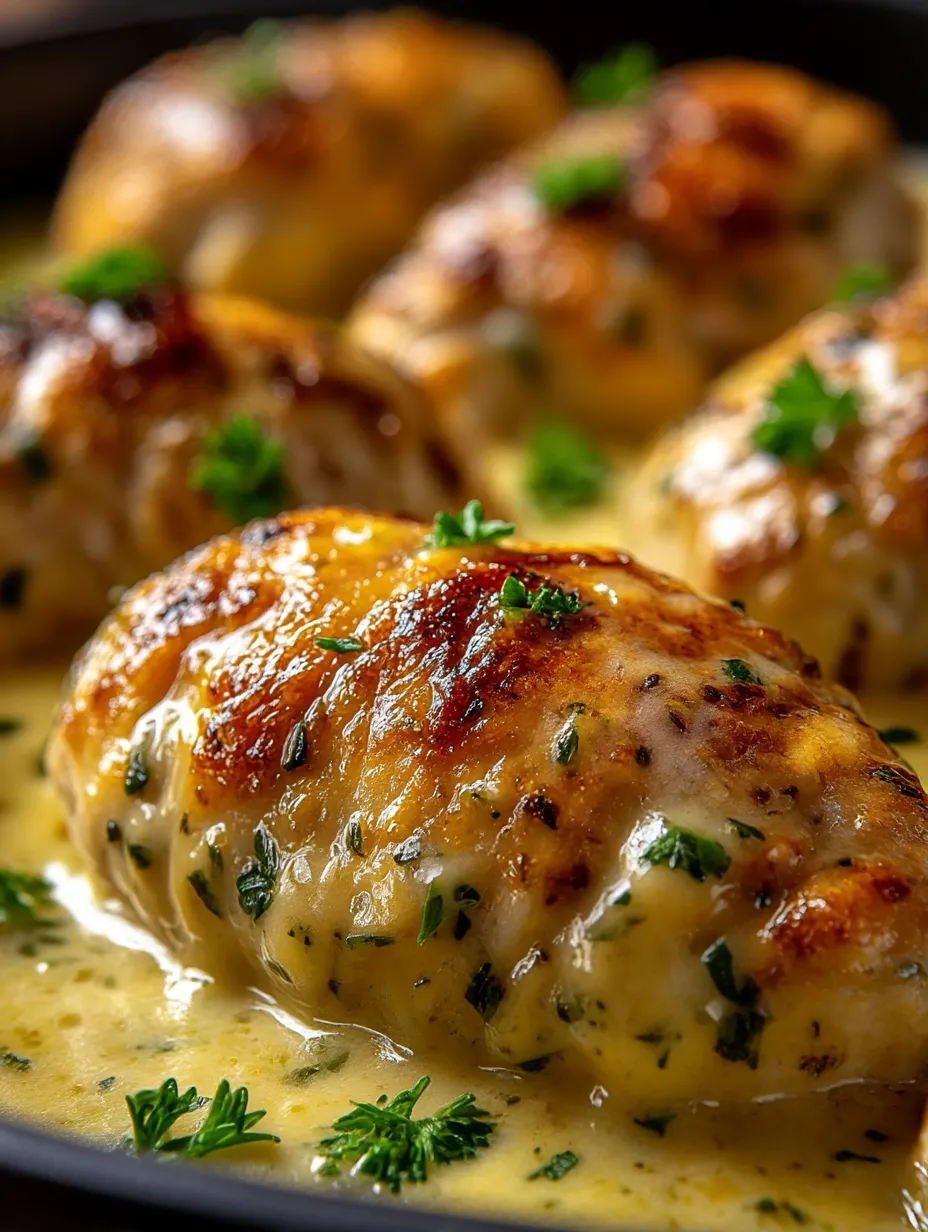 Melt-in-your-mouth chicken with herbs.