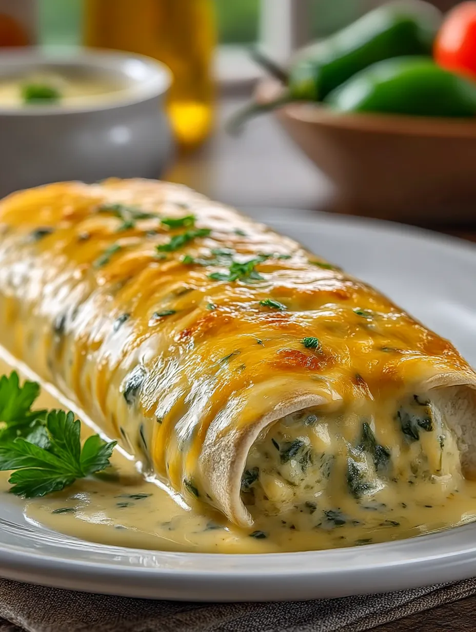 A delicious smothered green chili burrito.