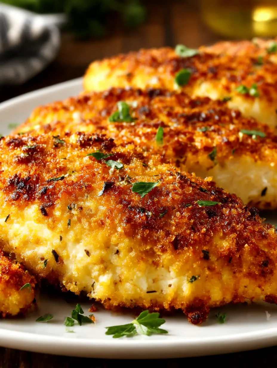 A plate of chicken with herbs on it.