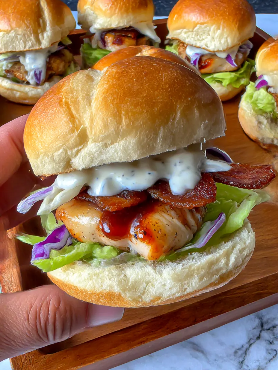 A person is holding a sandwich with bacon and cheese.