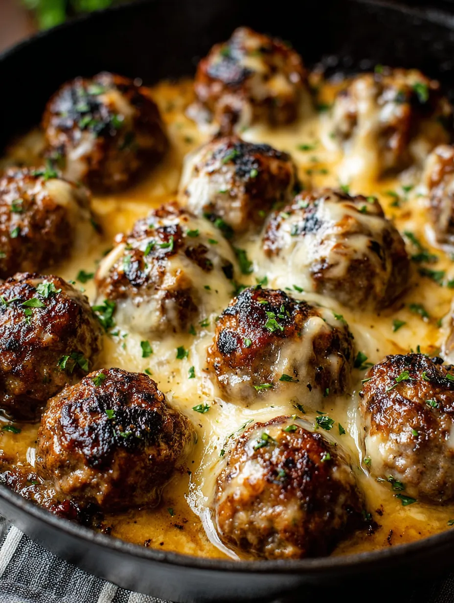 A bowl of meatballs covered in cheese.