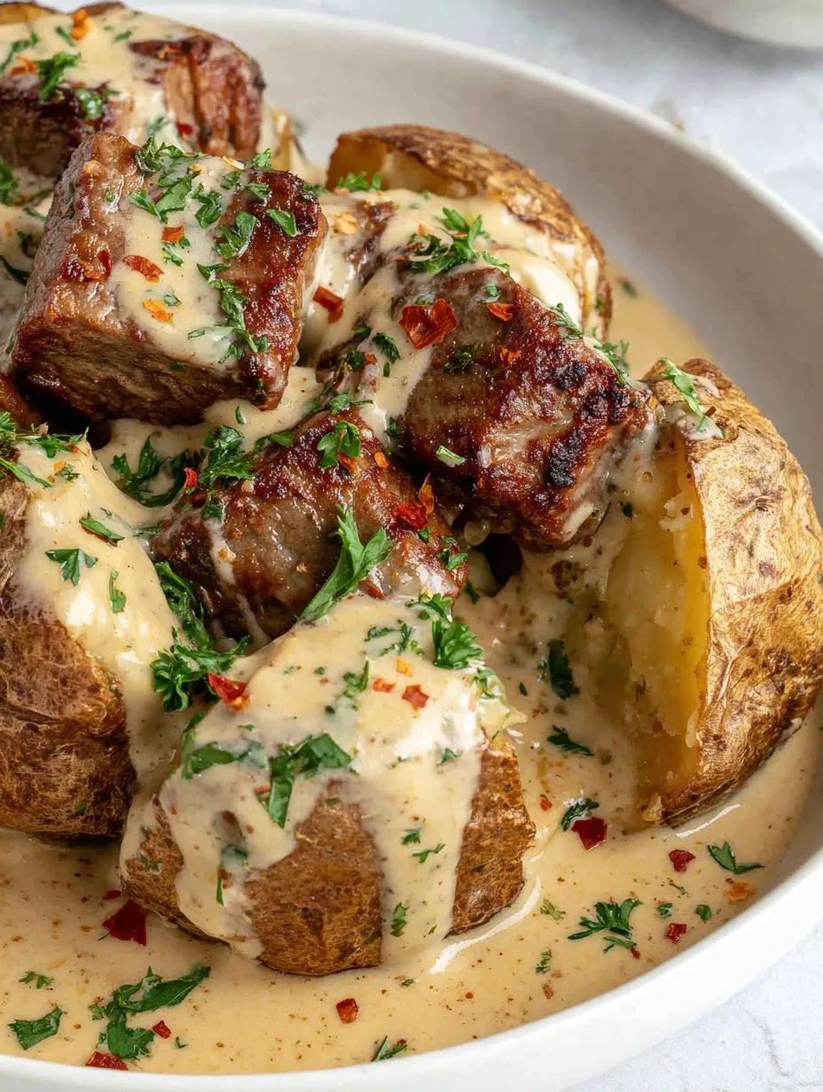 A plate of meat and potatoes.