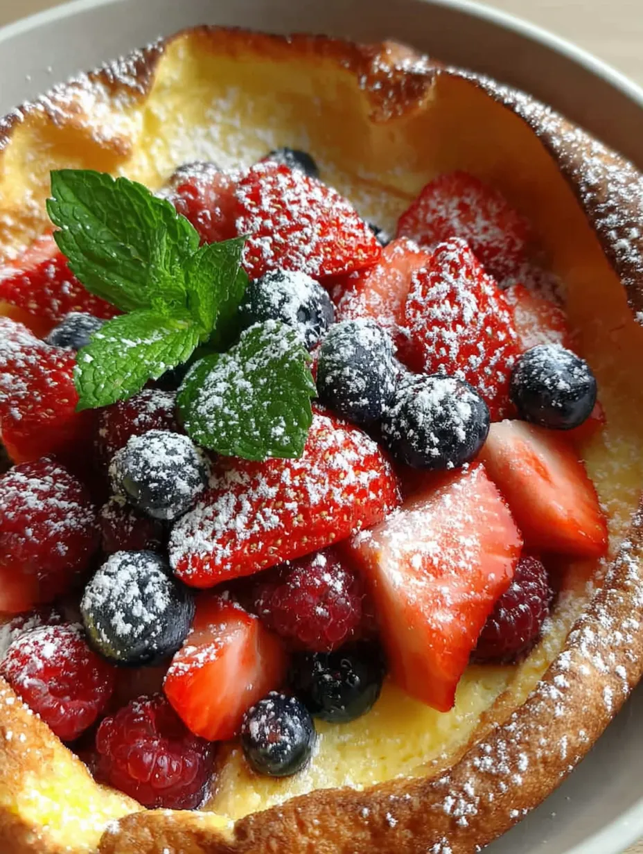 A fruit-topped pastry with strawberries and blueberries.