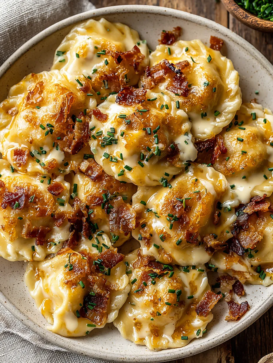 A plate of food with bacon and cheese.