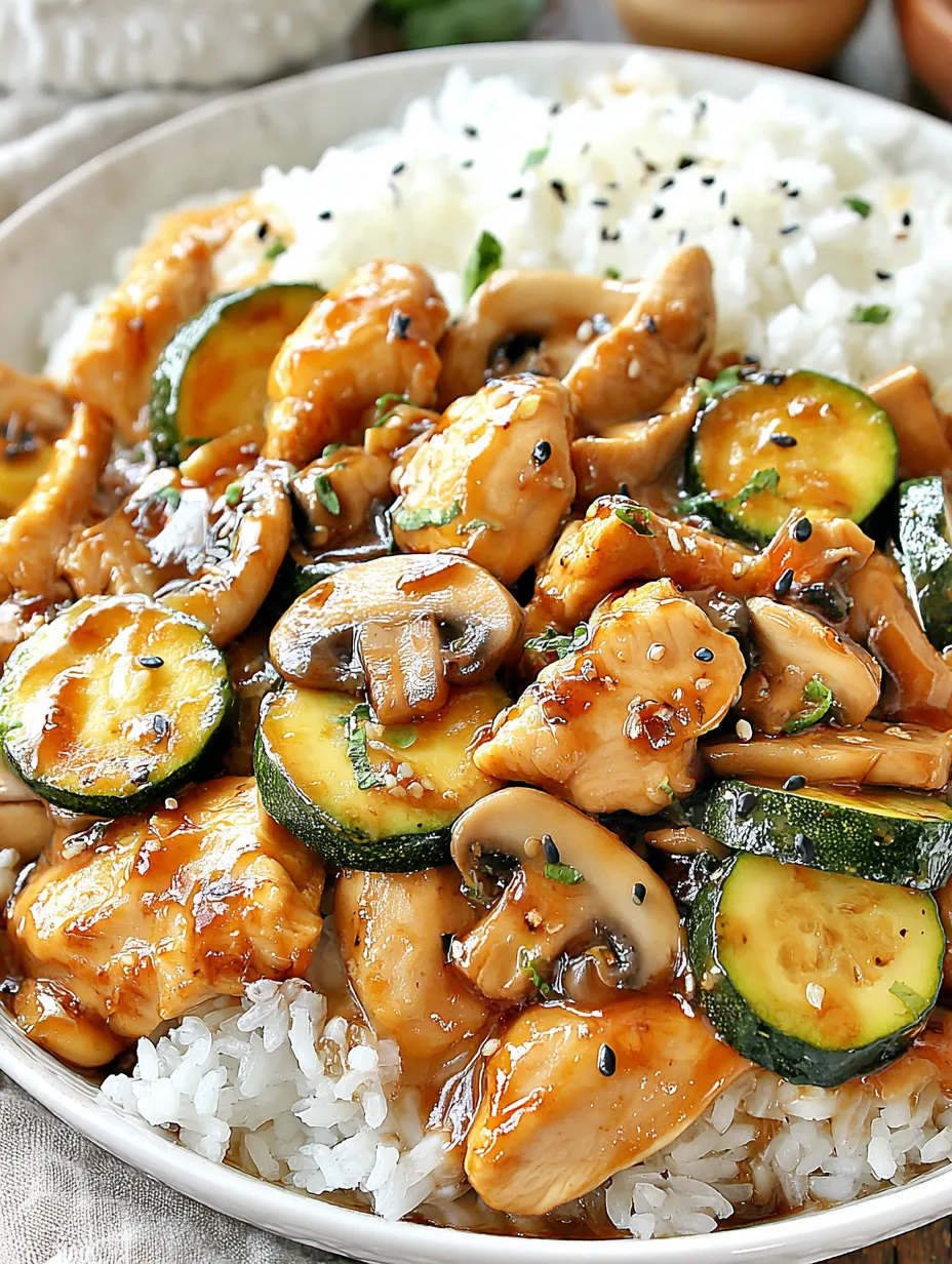 A plate of food with rice and mushrooms.