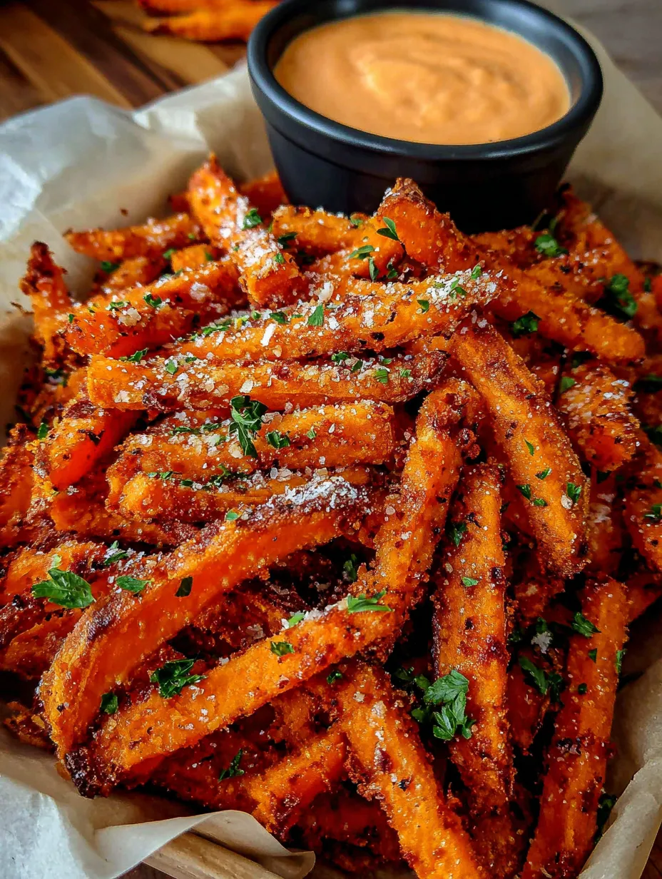 A bowl of fries with a dipping sauce.
