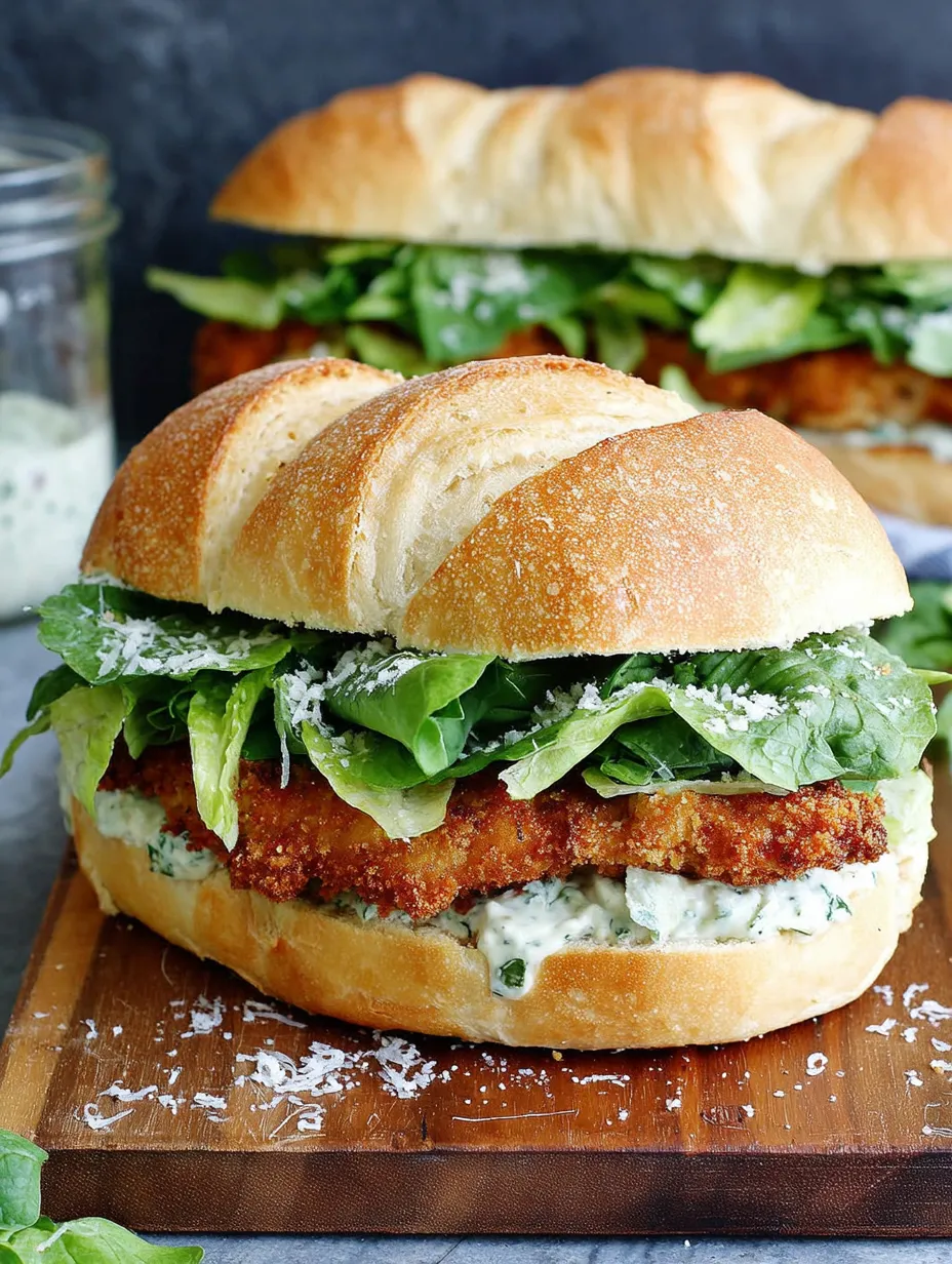 A sandwich with lettuce and chicken.