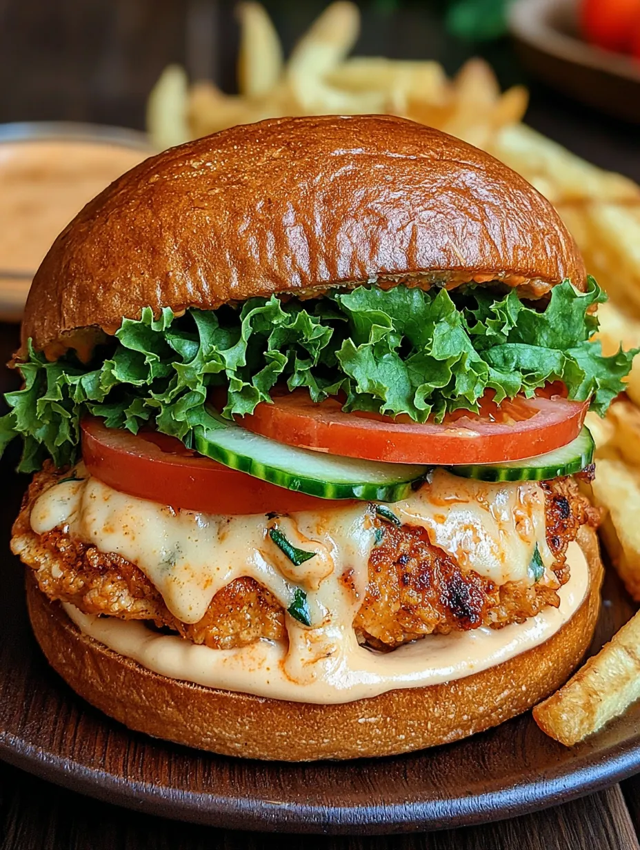 A sandwich with lettuce, tomato, and cheese.