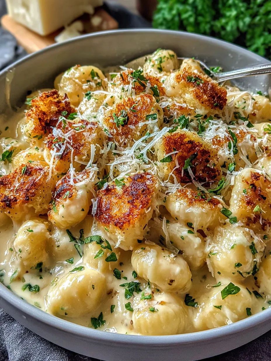 A bowl of pasta with cheese and herbs.