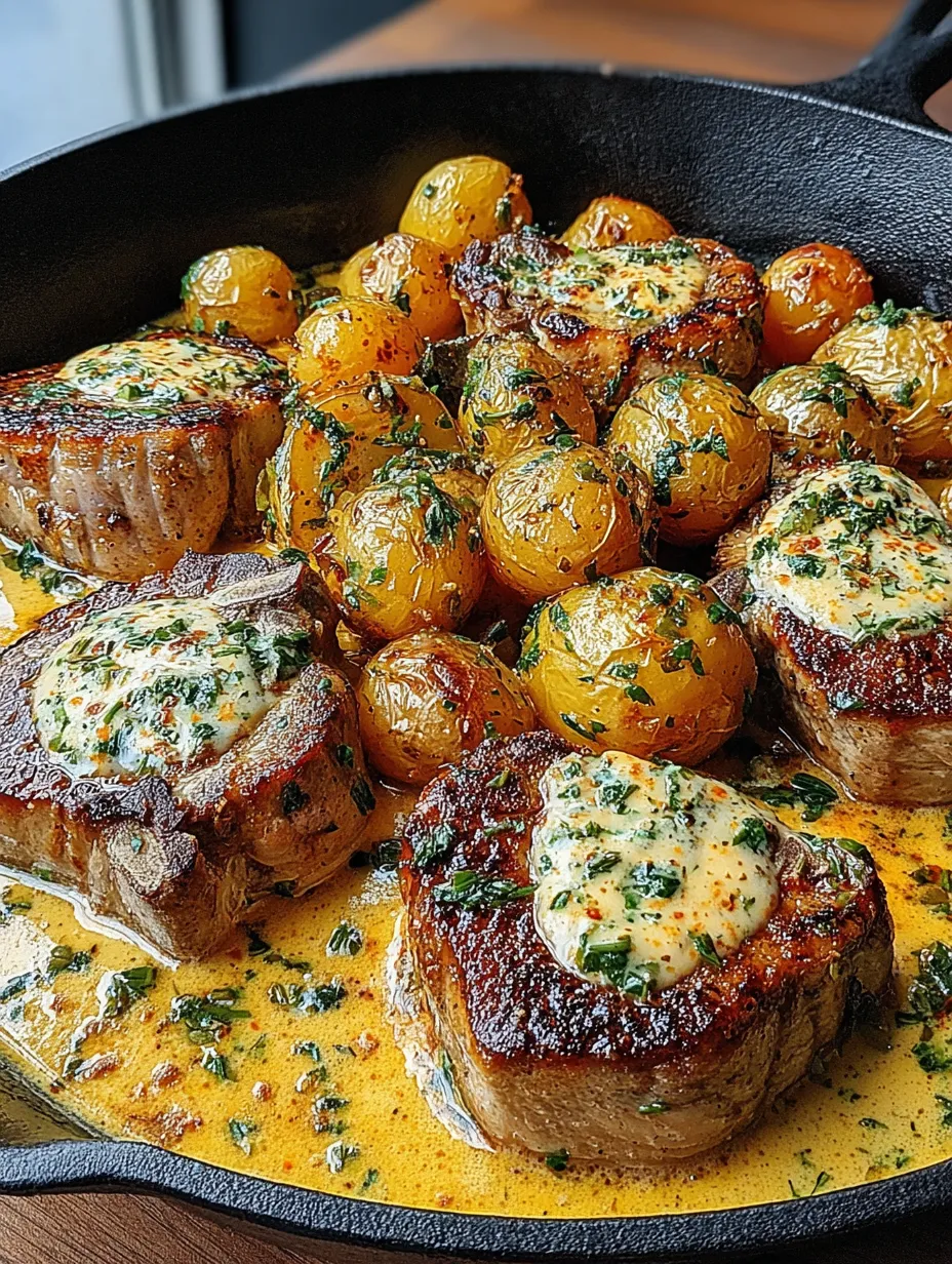 A pan of meat and potatoes.
