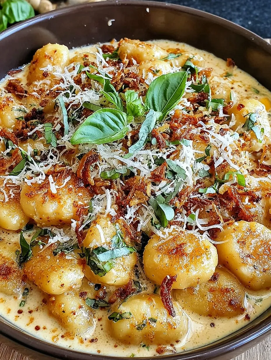 A bowl of pasta with cheese and herbs.