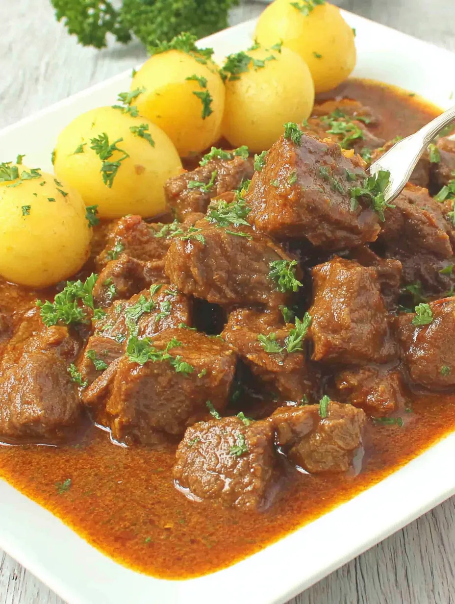 A plate of meat and potatoes.