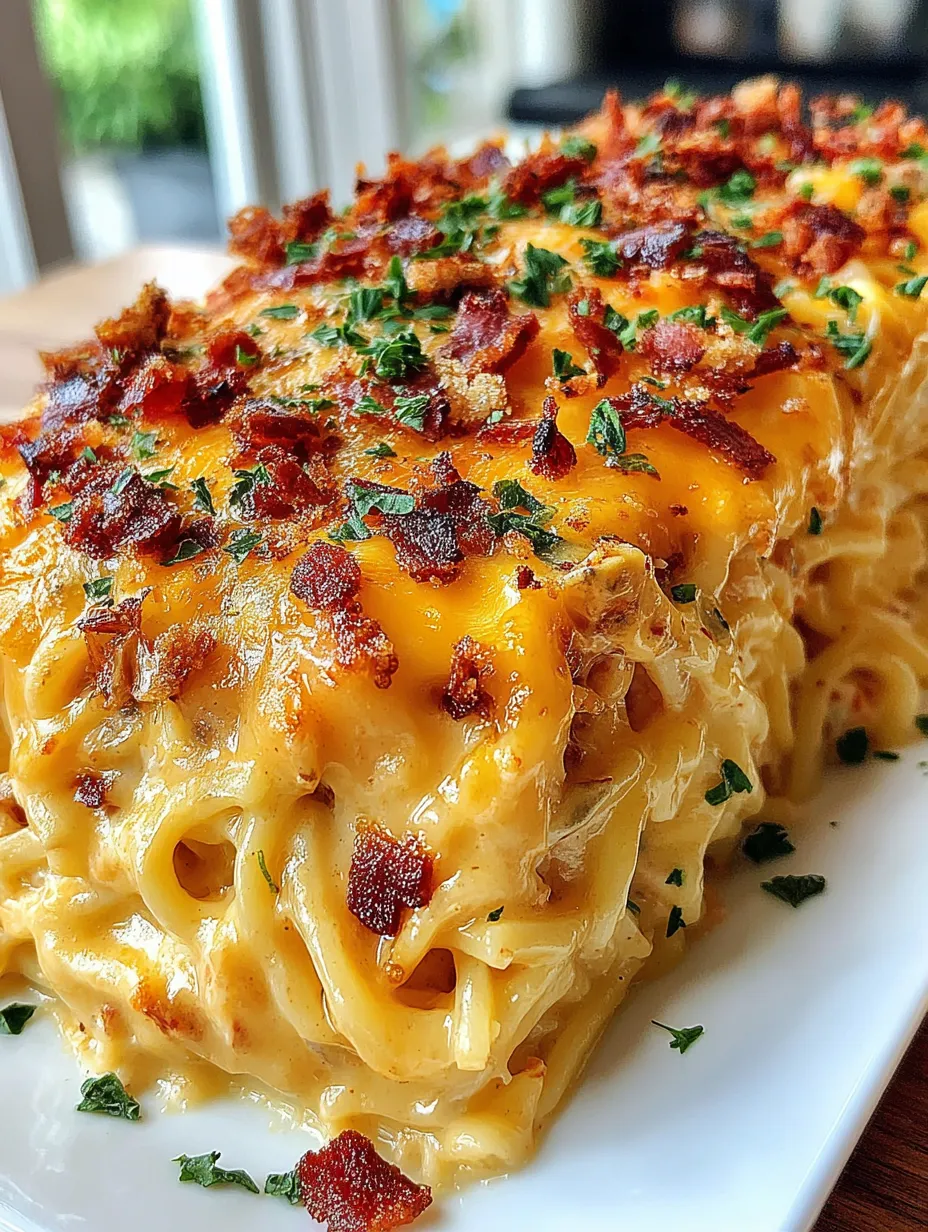 A plate of food with bacon and cheese.