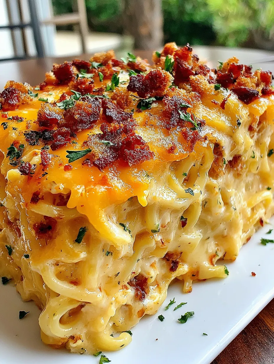 A plate of food with bacon and cheese.