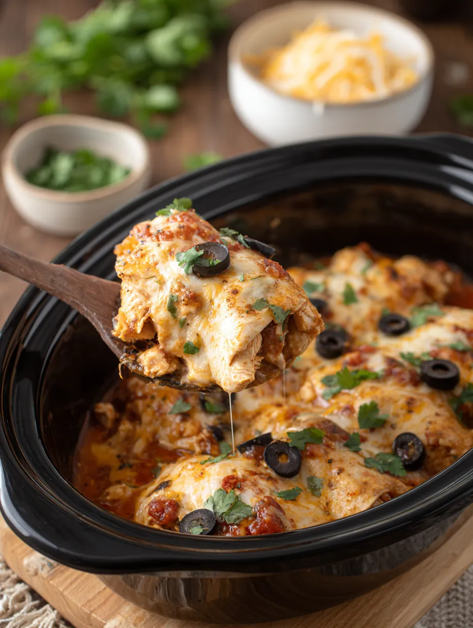 A spoon is in a bowl of food.