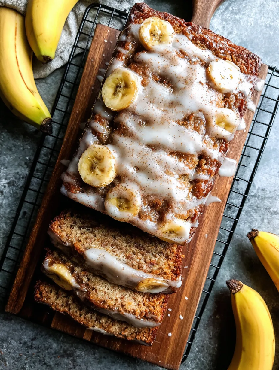 A loaf of banana bread with sugar and butter on top.