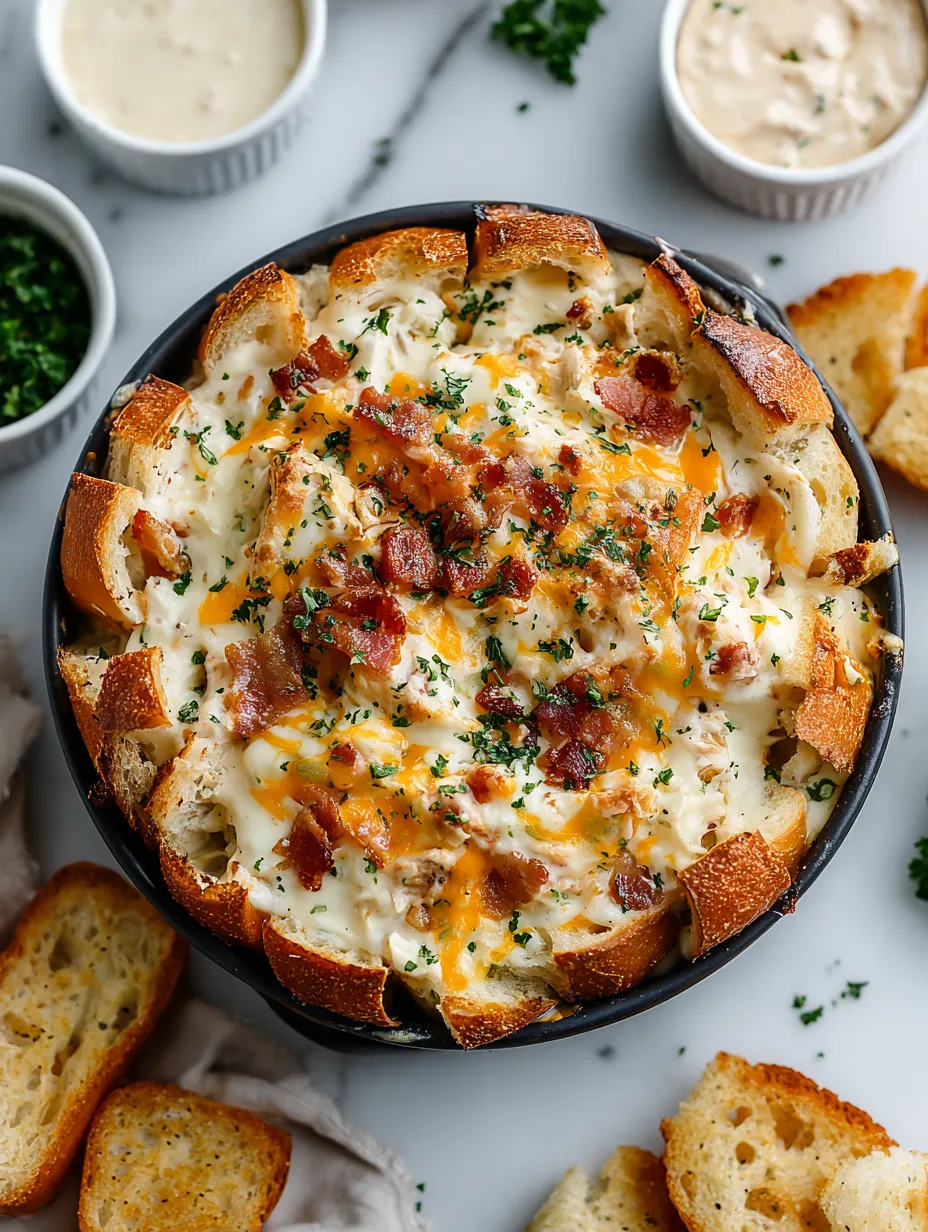 A bowl of food with bacon and cheese.
