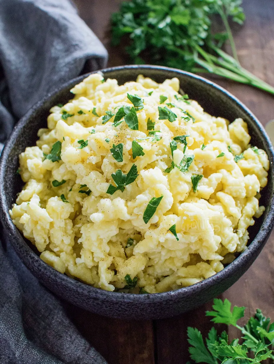 A bowl of food with green herbs on top.
