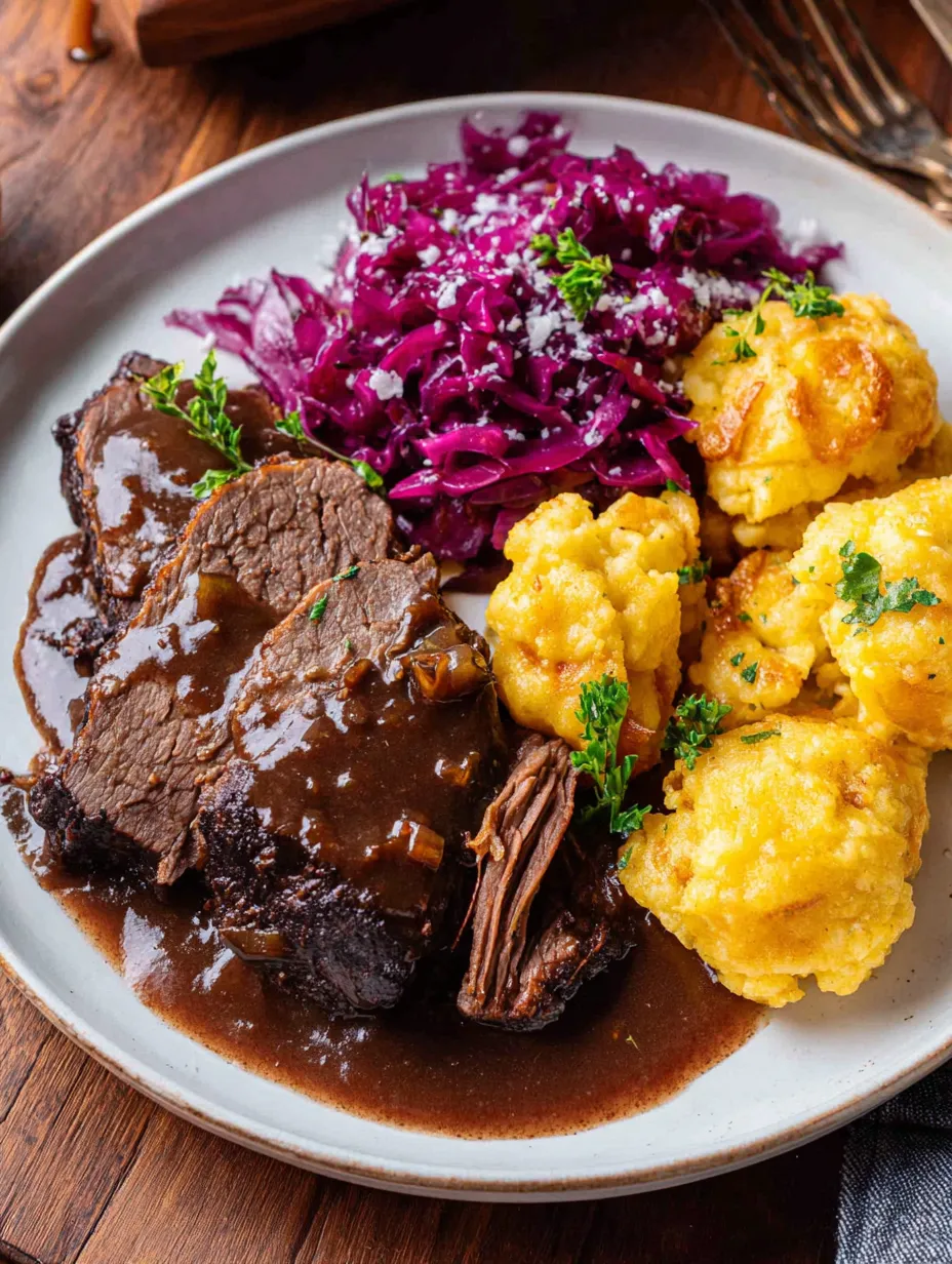 A plate of food with meat and vegetables.