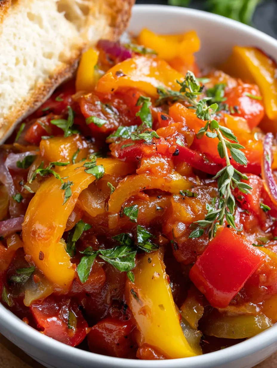A bowl of food with a slice of bread on top.