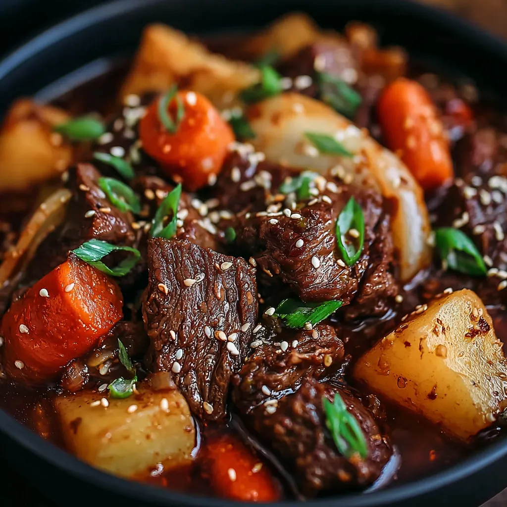 A bowl of meat and vegetables.