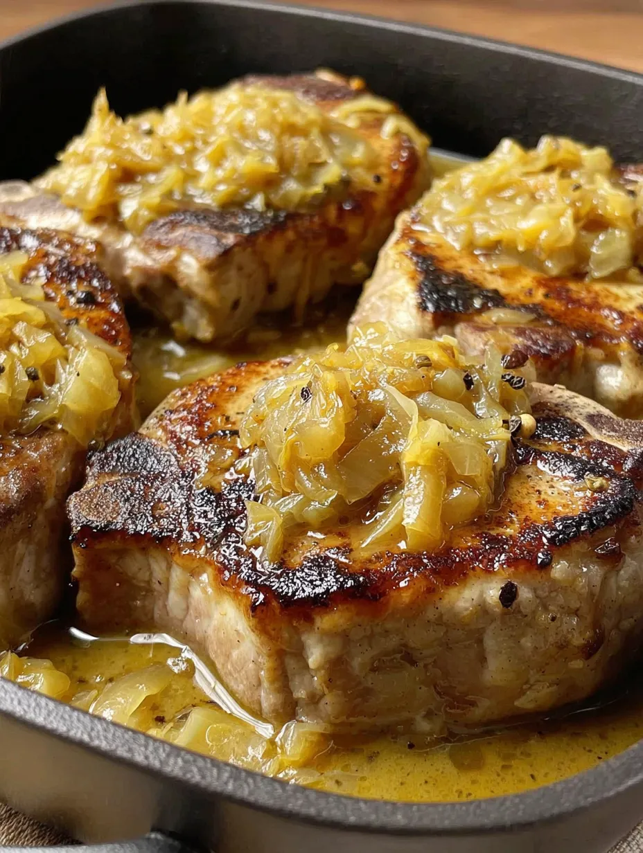 Sliced meat with onions and sauce.
