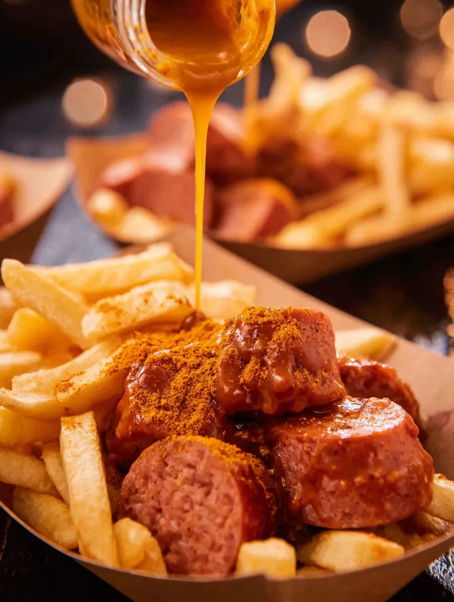 A plate of fries with a hot dog on top.