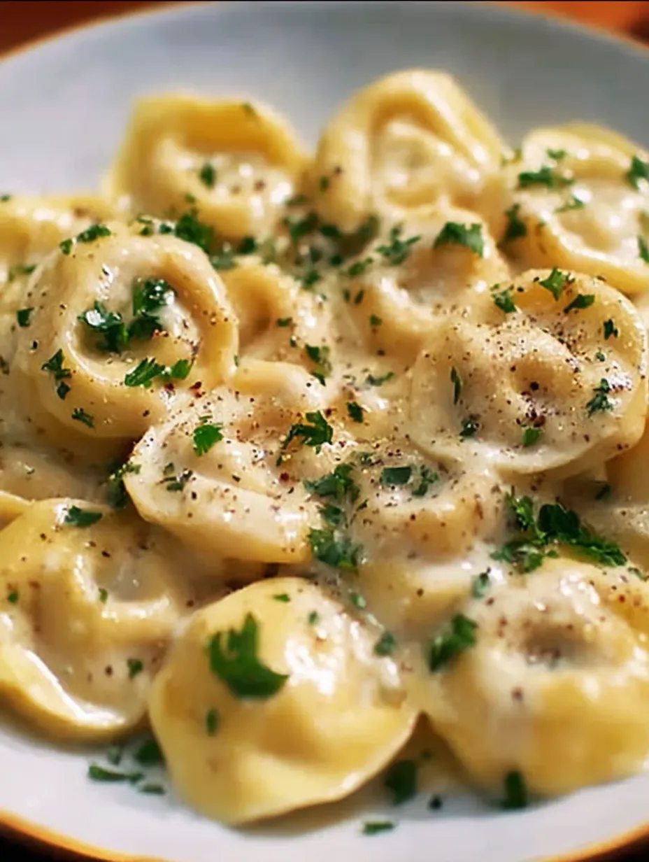 A plate of pasta with cheese and herbs.