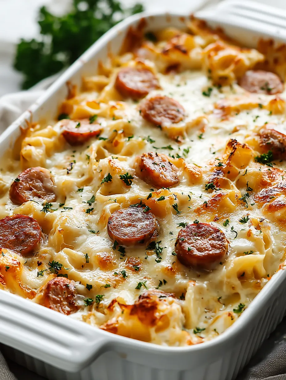 Ein weißer Teller mit einer Pizza, die mit Käse, Sausage und Spinat garniert ist.