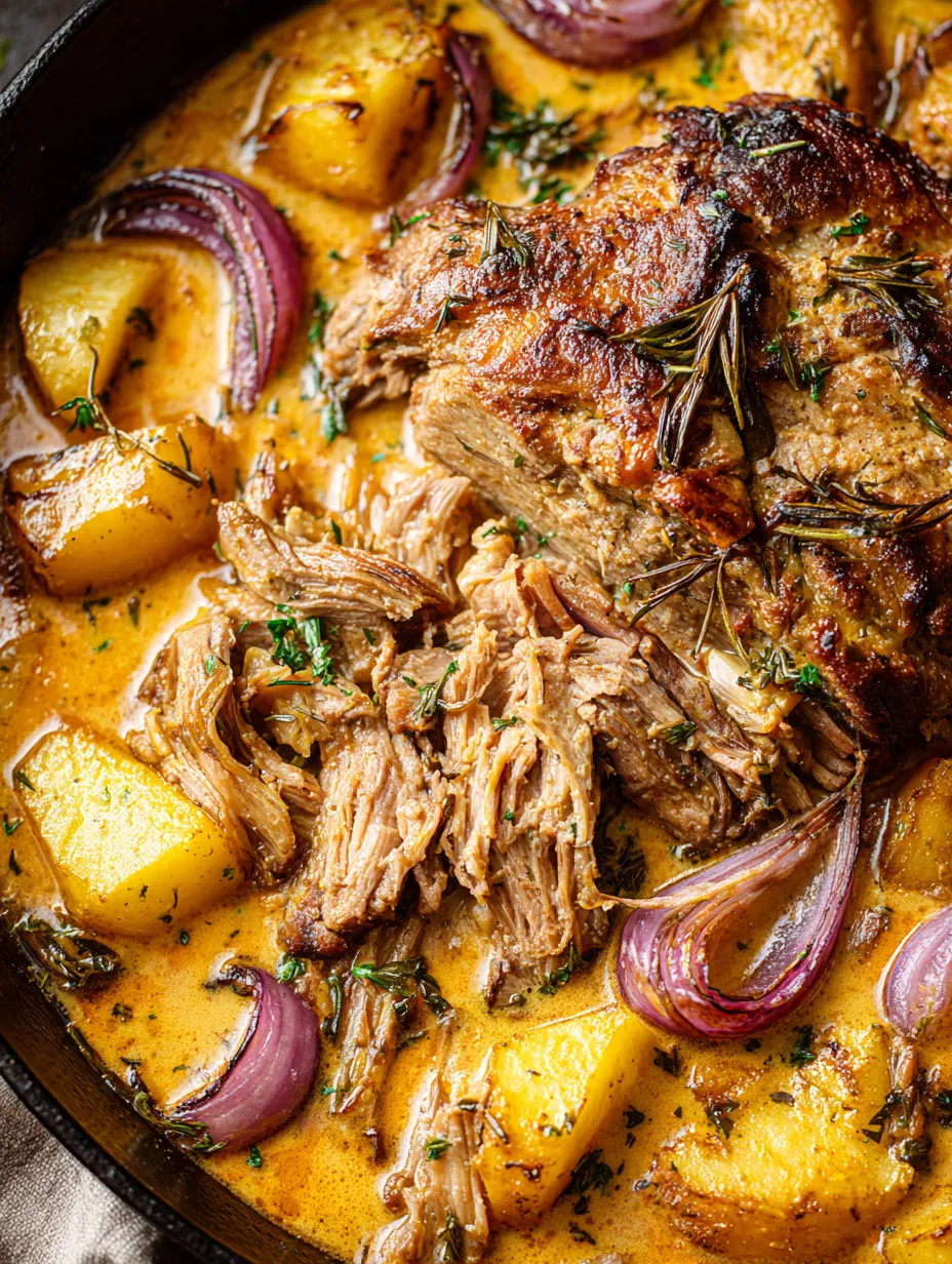 Ein Bild von einer Suppe mit Rindfleisch, Zwiebeln und Paprika.