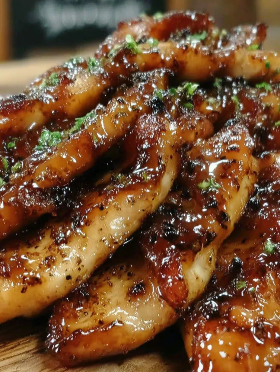 A pile of meat with a sauce on top.
