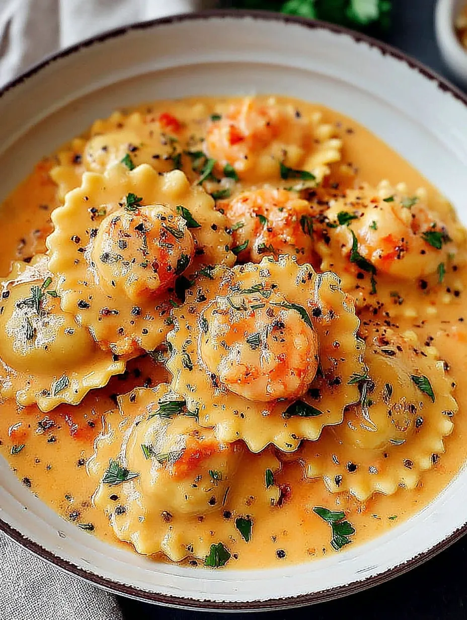 A bowl of pasta with shrimp and cheese.