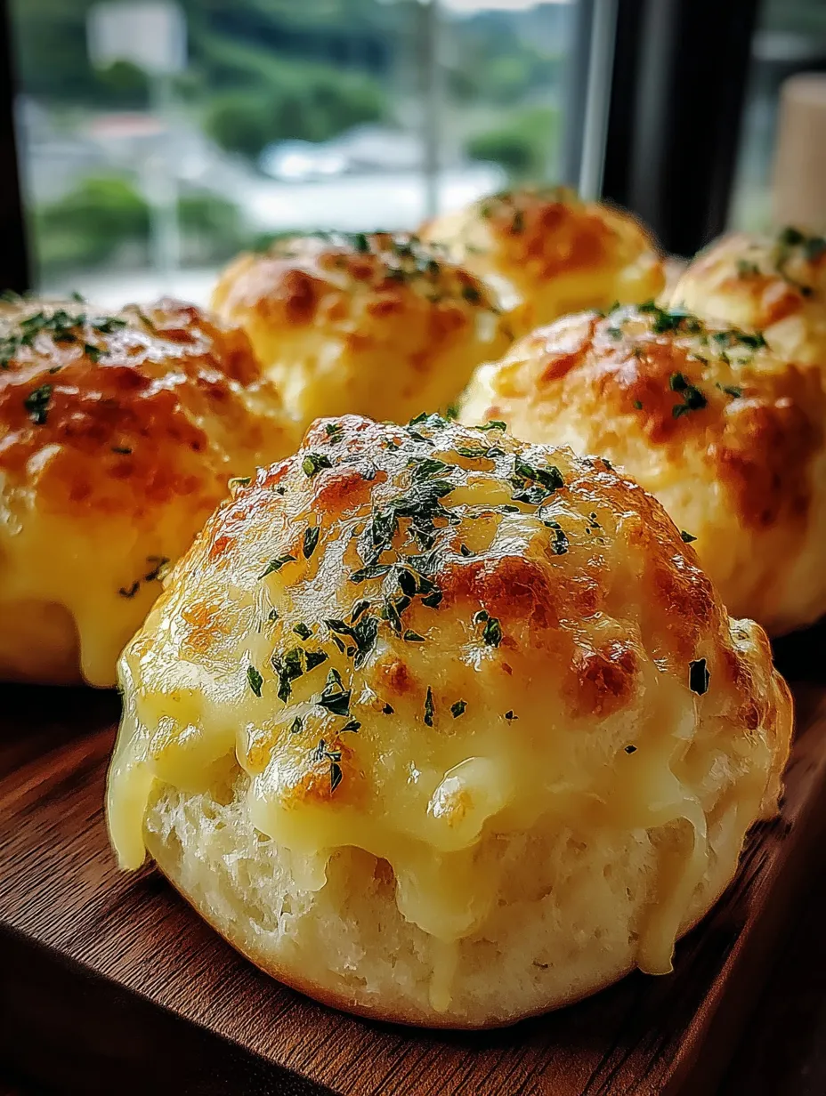 A plate of cheese bread.
