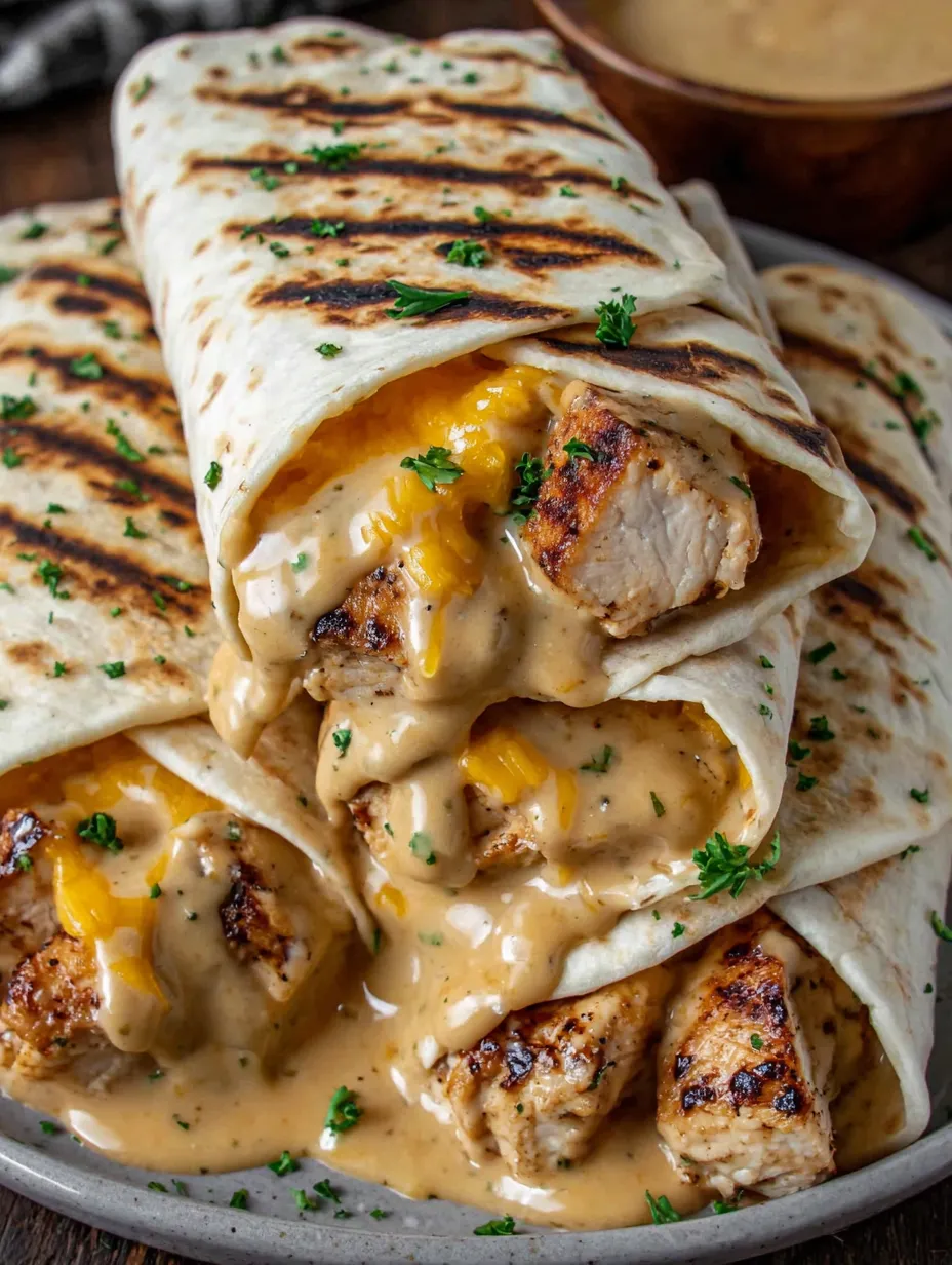 A plate of chicken with cheese and sauce.