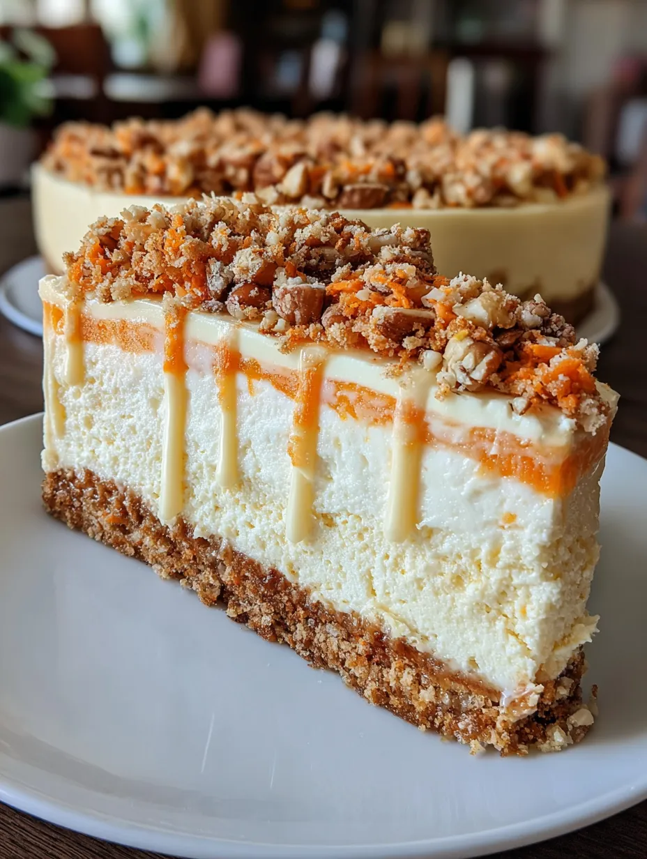 A slice of cheesecake with caramel drizzled on top.