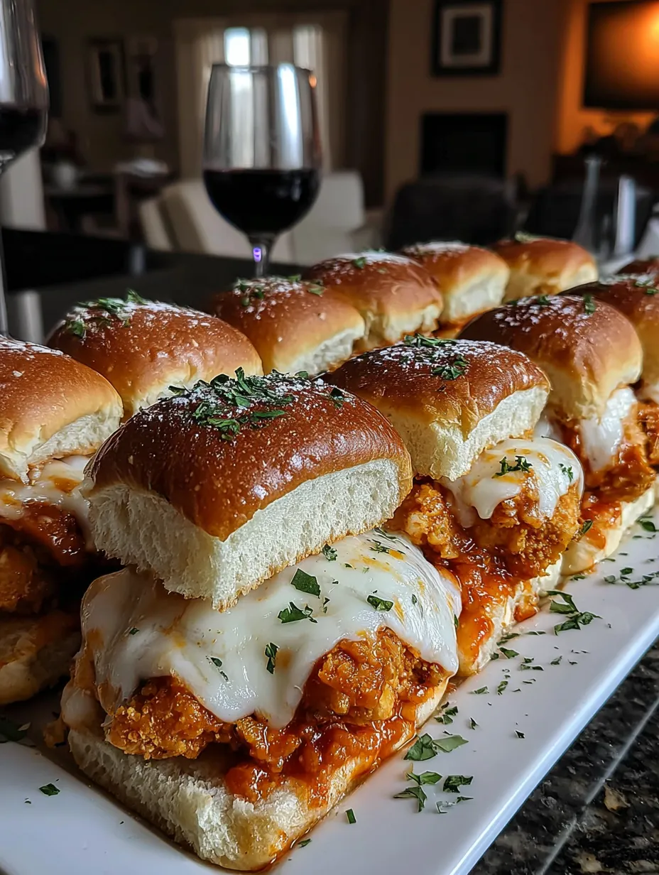 A plate of sandwiches with cheese and tomato sauce.