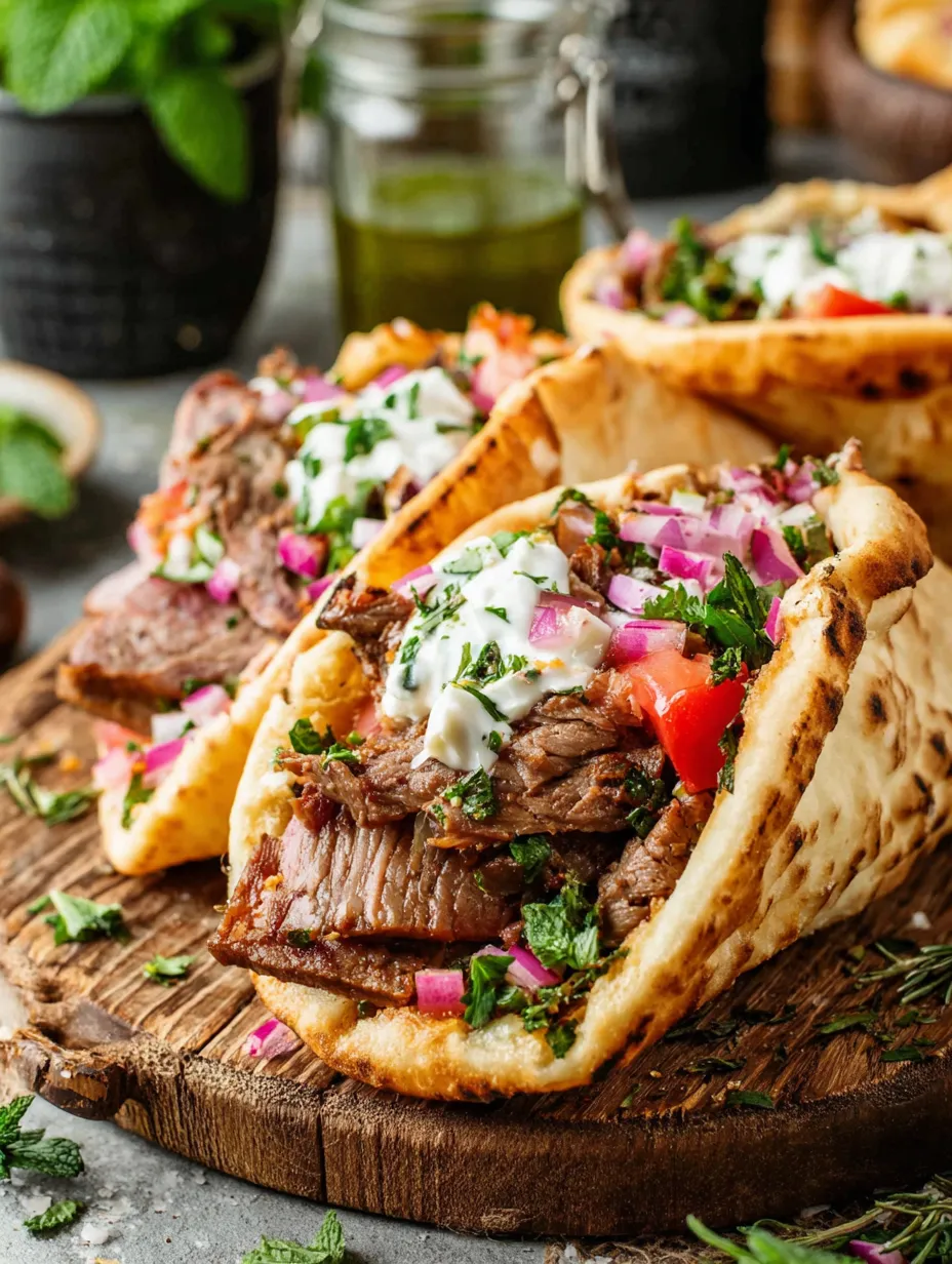 A plate of meat and vegetable tacos.