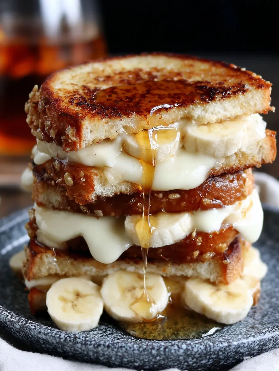 A stack of banana bread with bananas on top.
