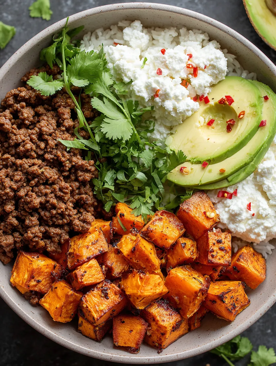 A bowl of food with rice, beans, and vegetables.