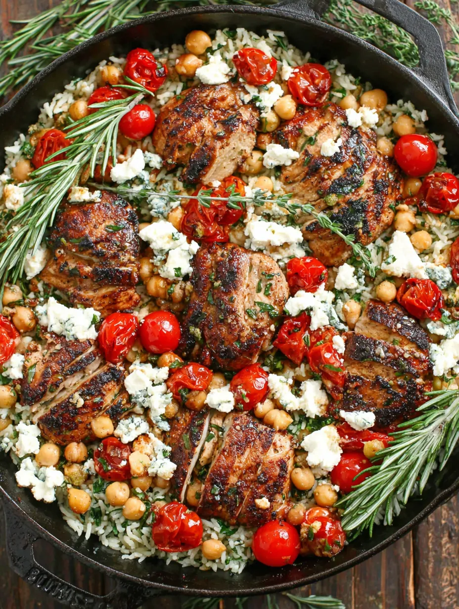 A pan of food with chicken, tomatoes, and cheese.