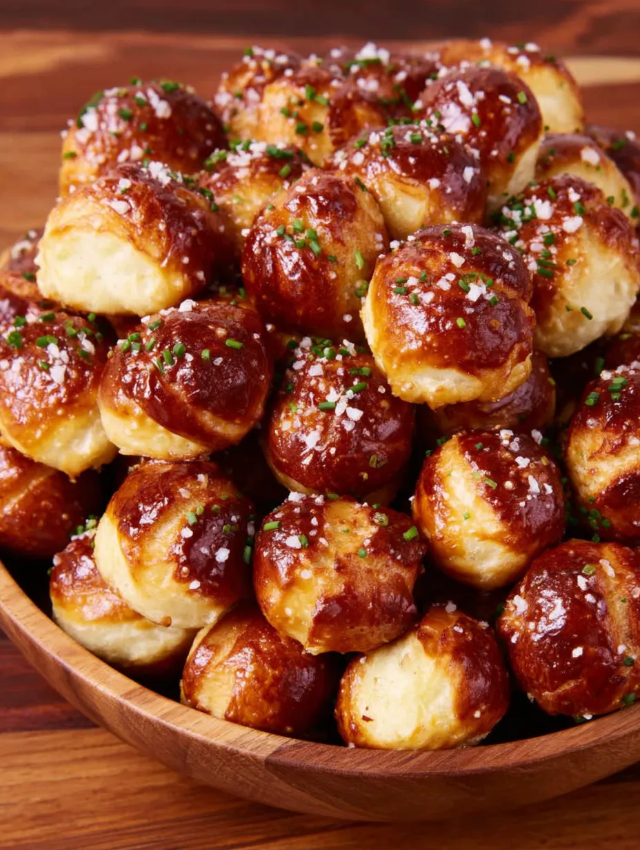 A wooden bowl filled with bread.