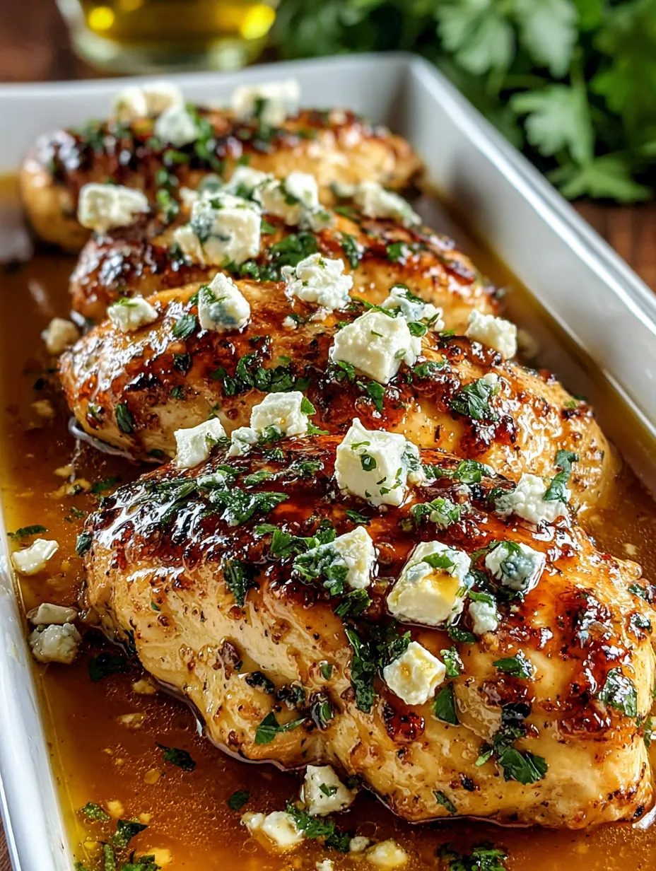 Chicken with blue cheese and herbs.