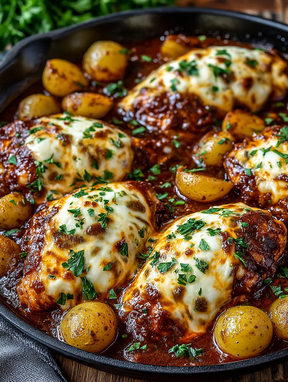 A plate of food with chicken and potatoes.